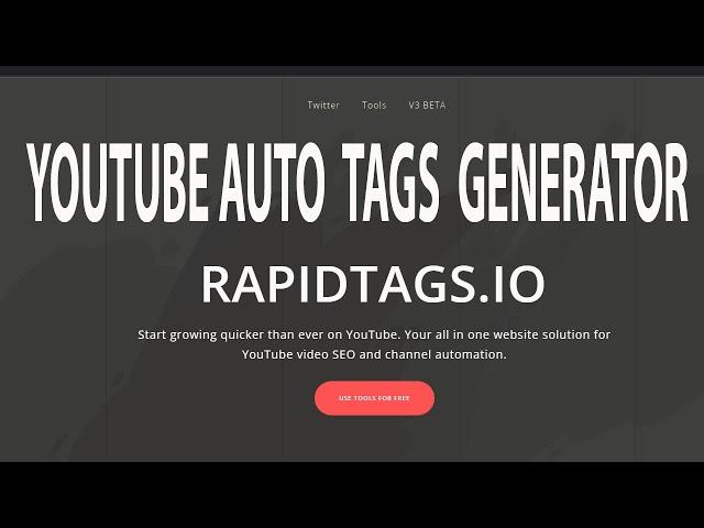 RapidTags.io: The Must-Have SEO Tool for YouTube Creators