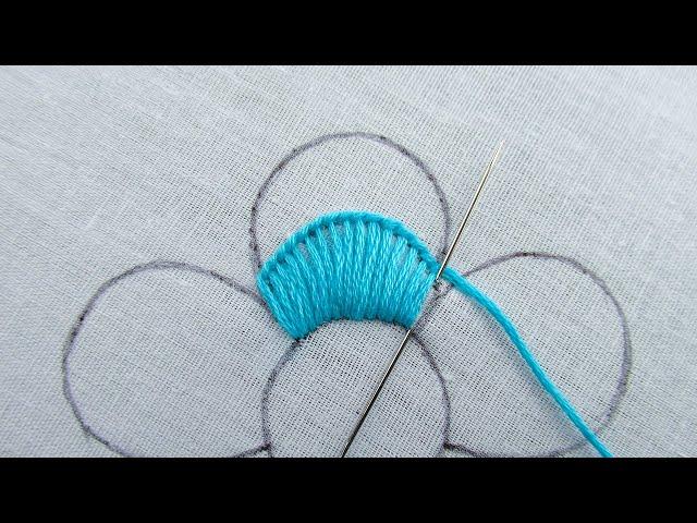 Amazing Needle Art Work Flower Hand Embroidery New Fantasy Flower Embroidery Buttonhole Stitch