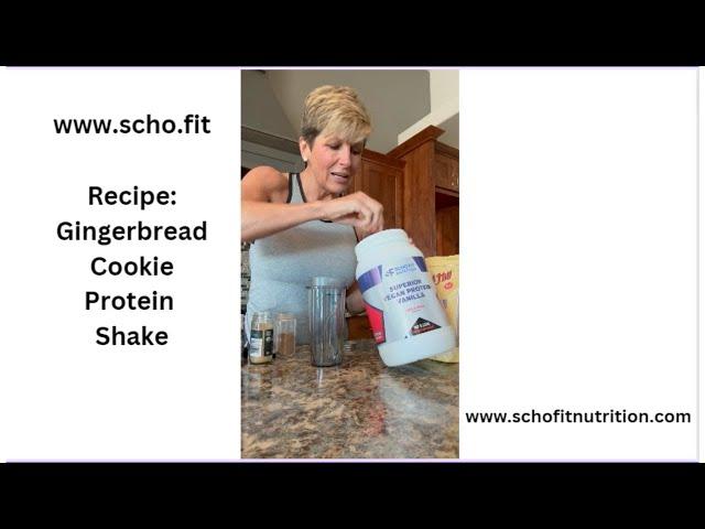 Gingerbread cookie Protein Shake Recipe  Diabetic Friendly  Scho Fit Nutrition - Eat Well  Age Well