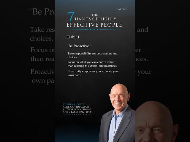 Part 1 - 7 Habits of Highly Effective People by Stephen R. Covey