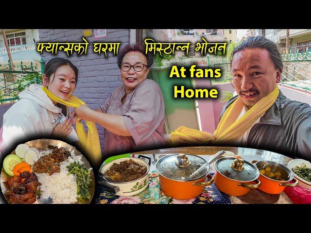 Delicious meals were eaten at a fan's house || Pork Fry Recipe || Chicke soup recipe || Nepali Vlog