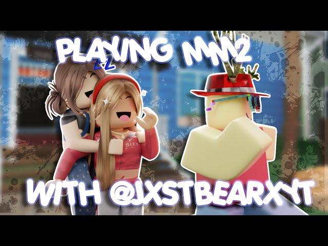 PLAYING MM2 WITH @JxstBearxYT ! FUNNY MOMENTS + VC ⭐️)