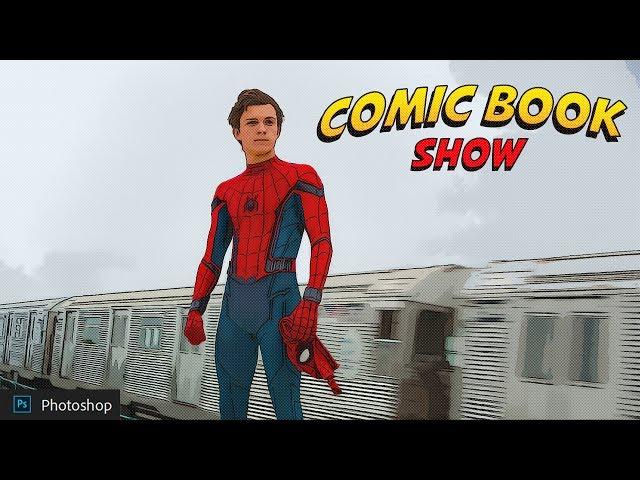 Photoshop Tutorial and Action - Comic Book Art - Cartoon Color Halftone Photo Effect