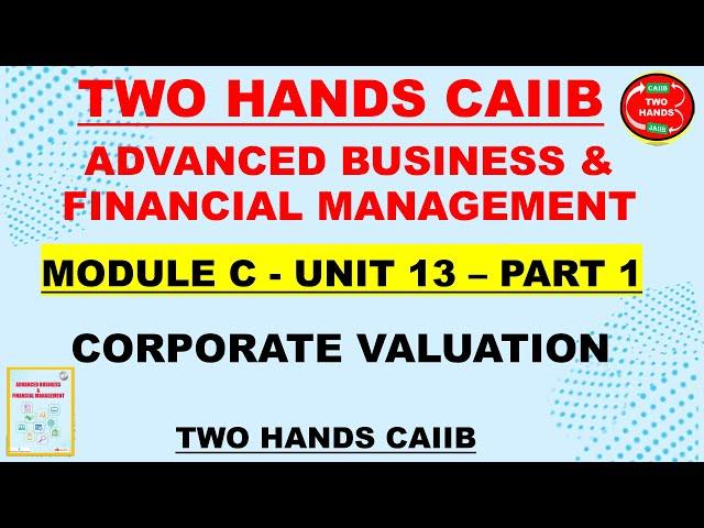 ABFM I MODULE C UNIT 13 PART 1 I ADVANCED BUSINESS AND FINANCIAL MANAGEMENT I TWO HANDS CAIIB