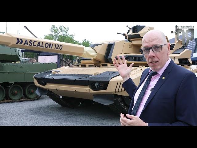 Leclerc EVOLUTION and EMBT tanks with Ascalon guns by KNDS at EUROSATORY 2024