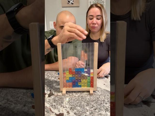 Exciting game for couples! ASMR version! Can you fill without empty spots? #tabletopduo #boardgames