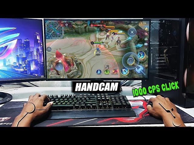 OMG!! PLAY GUSION ON PC with 1000 cps click [HANDCAM] | Mobile Legends