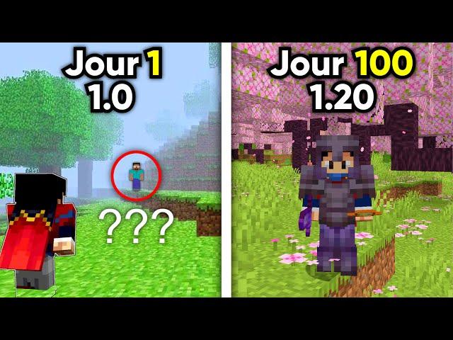 100 Jours Dans Toutes les Versions de Minecraft !