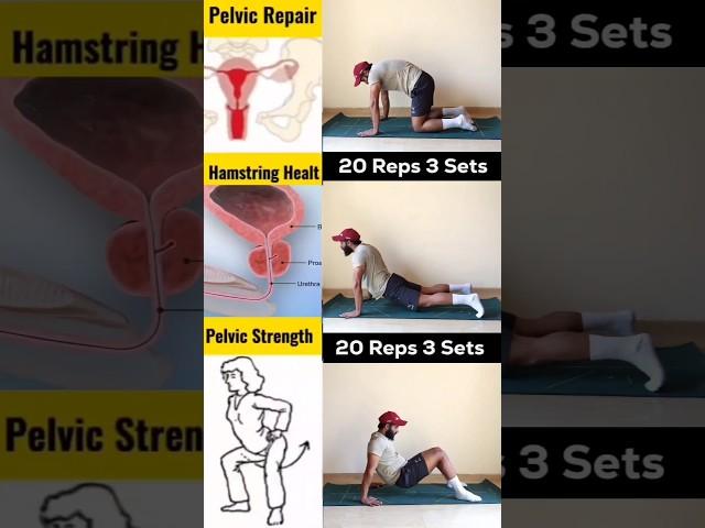 Pelvic Strength+Hamstring Workout #shorts