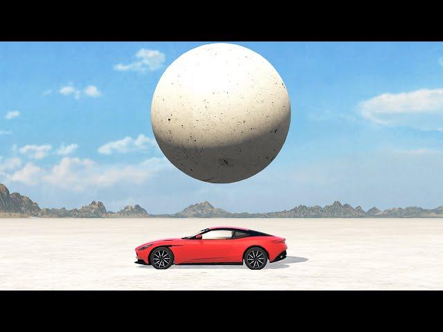 1000 Ton Ball vs Cars – BeamNG.Drive