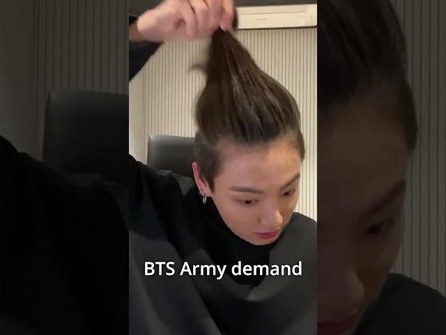 BTS ARMY Demand Jungkook to Cut His Hair and His Response Goes Viral #bts #btsarmy