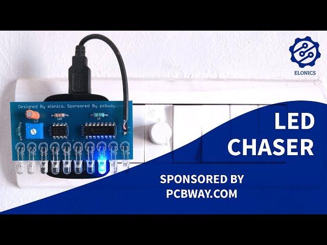 LED Chaser Circuit - Designing, Prototyping & Fabrication of PCB