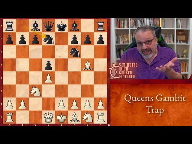 5 Minutes with GM Ben Finegold: Queen's Gambit Trap