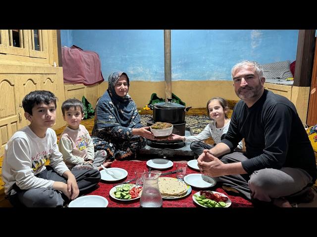 Organic Mountain Village Life  | Cooking Organic  Food in Traditional Winter Room |