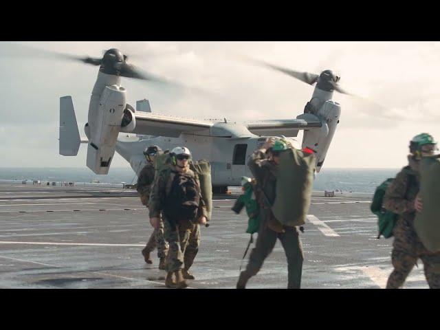 15th MEU Completes Aircraft Cross Deck to USS Miguel Keith