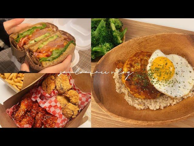 aesthetic cooking vlog  what I eat in a week || healthy meal ideas, korean food, home cafe