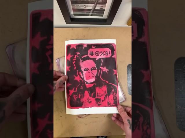 Keith flint gel plate print #gelplate #theprodigy