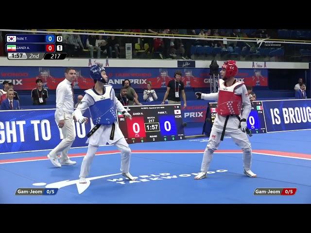 217 Round of 16 MEN M  58KG KOR PARK T  IRI ZANDI A