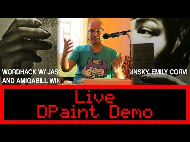 Live Commodore Amiga DPaint Demo @ Babycastles WordHack #commodore #amiga #retro