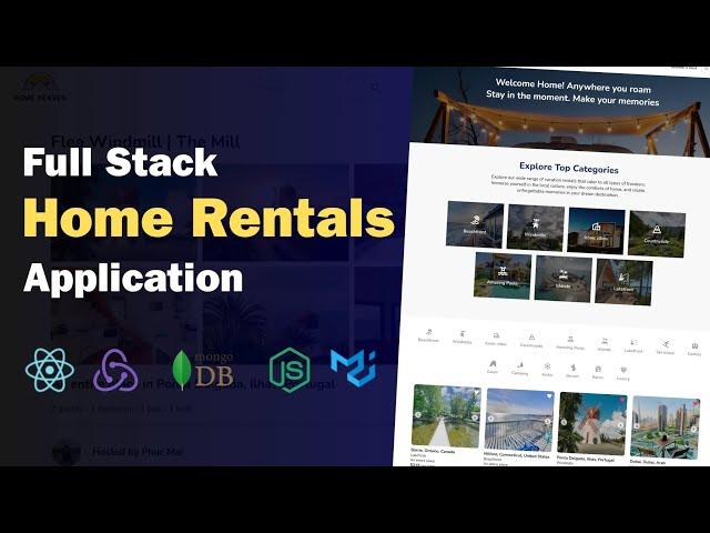 Build a Full Stack Home Rentals Application in React JS, Redux, Node JS, MongoDB, JWT, Material UI