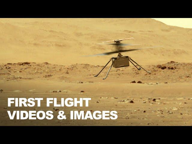 First Videos & Images of Mars Helicopter Ingenuity First Flight