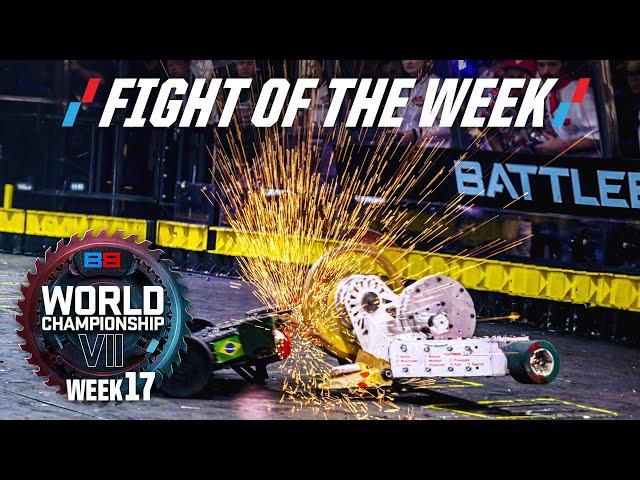 Crazy ending to an amazing fight! | BattleBots FOTW: RIPperoni vs Black Dragon | from WC7