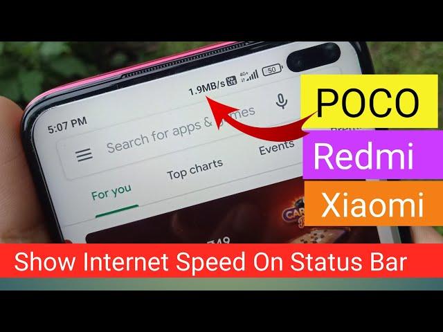 How To Enable Internet Speed Meter On notification Bar in Poco,Redmi and Xiaomi Mobiles ||