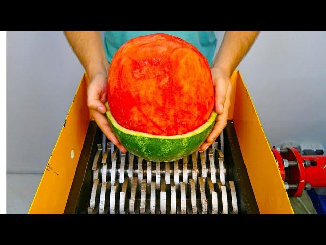 Watermelon vs Shredding Machine