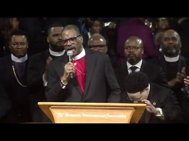Our COGIC Presiding Bishop J. Drew Sheard Preaching at the COGIC Women's International Convention!