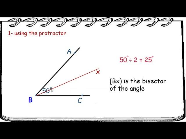 Manahej school- Math- Gr6- bisector of an angle