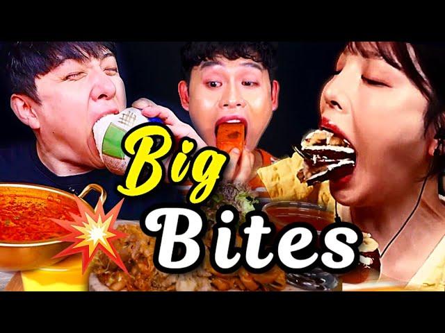 MUKBANGERS TAKING EXTREME BIG BITES | Mukbang Compilation | Lets eat with mukbangers