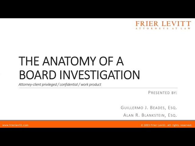 Mastering Licensing Board Investigations: Part 1 - Anatomy of a Licensing Board Investigation