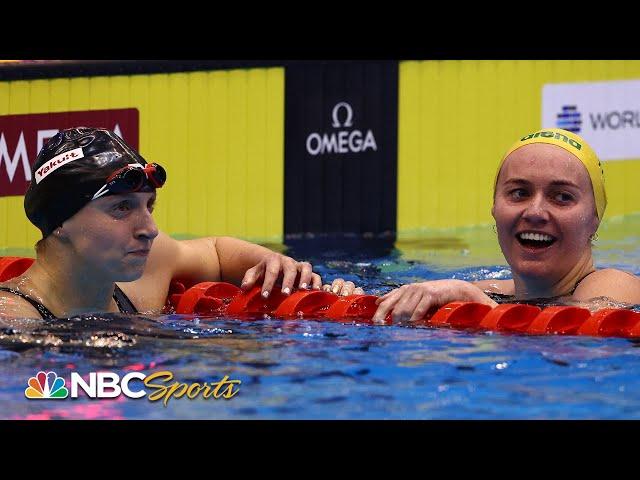 WORLD RECORD decides Titmus/Ledecky/McIntosh 400 free "race of the century" at Worlds | NBC Sports