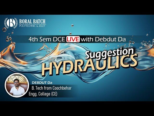 4th Sem DCE: Hydraulics_Suggestion Class-2025