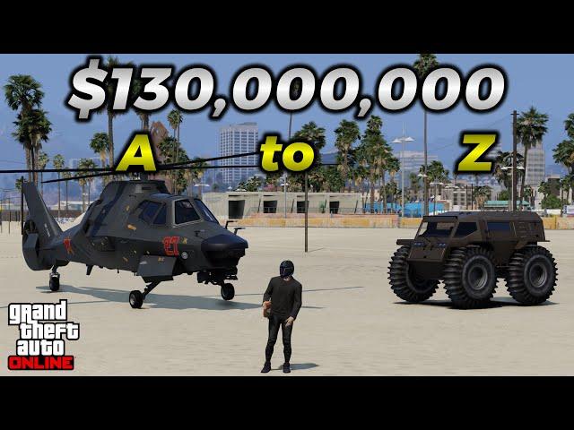 Spending $130,000,000 From A to Z in GTA Online!!! | Spending Spree