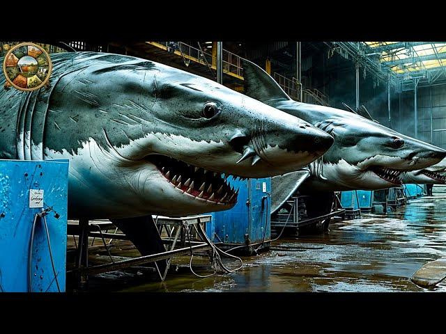 Emison Newman - Shark processing process in the factory, Shark fin industry, Shark Sashimi