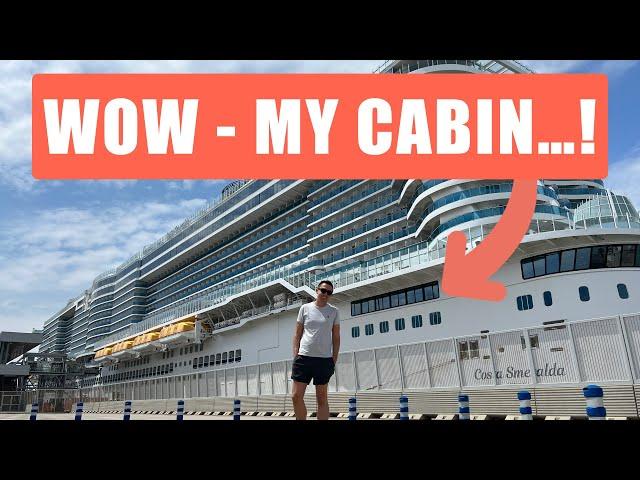 WAIT, THIS IS MY CABIN?! Costa Smeralda - Episode 1: Embarkation in Barcelona #cruise #costacruises