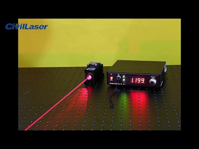 660nm red Semiconductor Laser with TTL and Analog modulation -- From www.CivilLaser.com