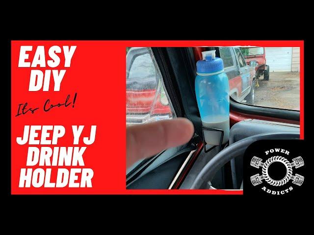 Jeep Wrangler YJ Drink Bottle Holder #drinkholder #cupholder #poweraddictscrew #jeepwrangeryj #jeep