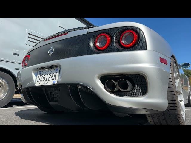 Ferrari 360 cold start Tubi exhaust cat delete