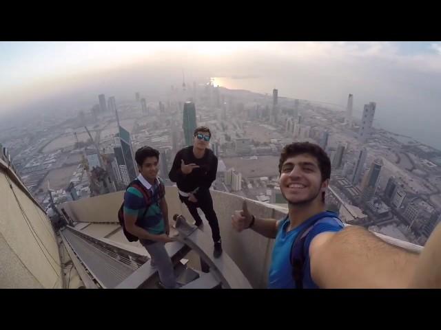 A group of kids sneak to the top of Al-Hamra Tower without running into security.