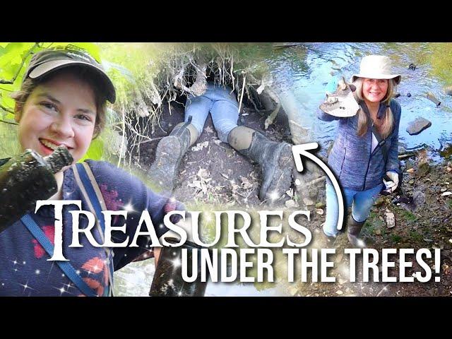 Down The Rabbit Hole! Mudlarking & Victorian Treasures Under The Trees!