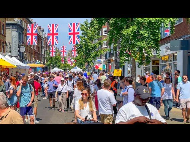 MARYLEBONE SUMMER FESTIVAL 2023  LONDON 30°C HEATWAVE, Street Festival Walk Tour | 4K HDR