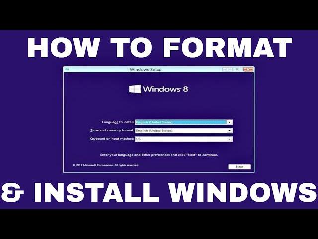 Windows 8.1 Formatting and Clean Installation