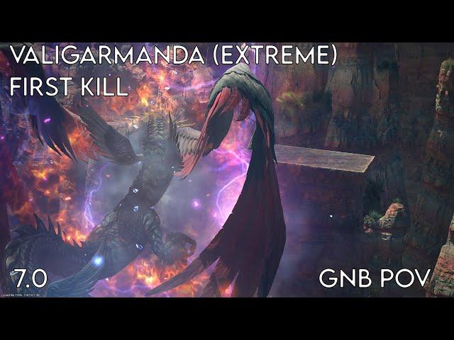 FFXIV OST Valigarmanda First Kill (Extreme) - Worqor Lar Dor [7.0] | GNB PoV