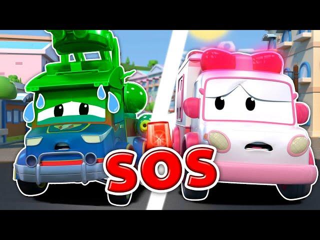 Oh no! Car city is on fire, but Super Fire Truck is SICK! | Cars & Trucks Rescue for Kids