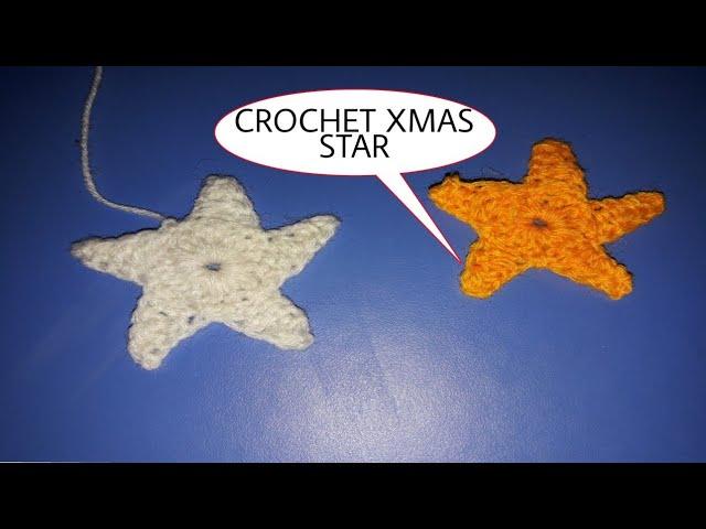 CROCHET XMAS STAR | How to crochet xmas star | Moni Craft Creation | monicraftcreation