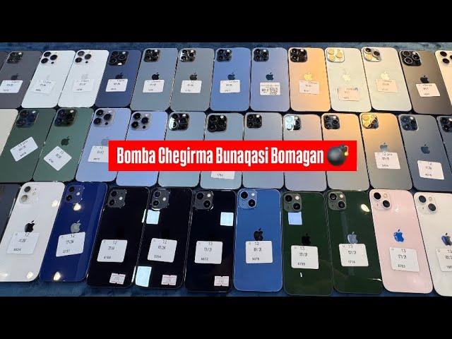 18-Noyabr Bomba Chegirmalar  iPhone Modellar Kotta Assortmenda Telefon narxlari 2024 Farg’ona 