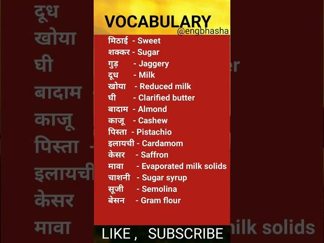 vocabulary words english learn #youtube #english #shorts