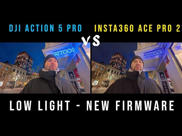 Insta360 Ace Pro 2 vs DJI Action 5 Pro - LOW LIGHT